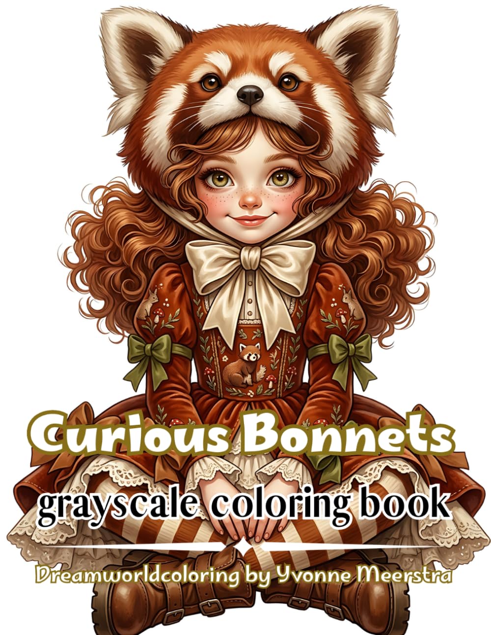 curious bonnets: 68 Whimsical Girls, Charming Bonnets, Fantasy Creatures and Delightfully Detailed Adventures for Relaxing Coloring