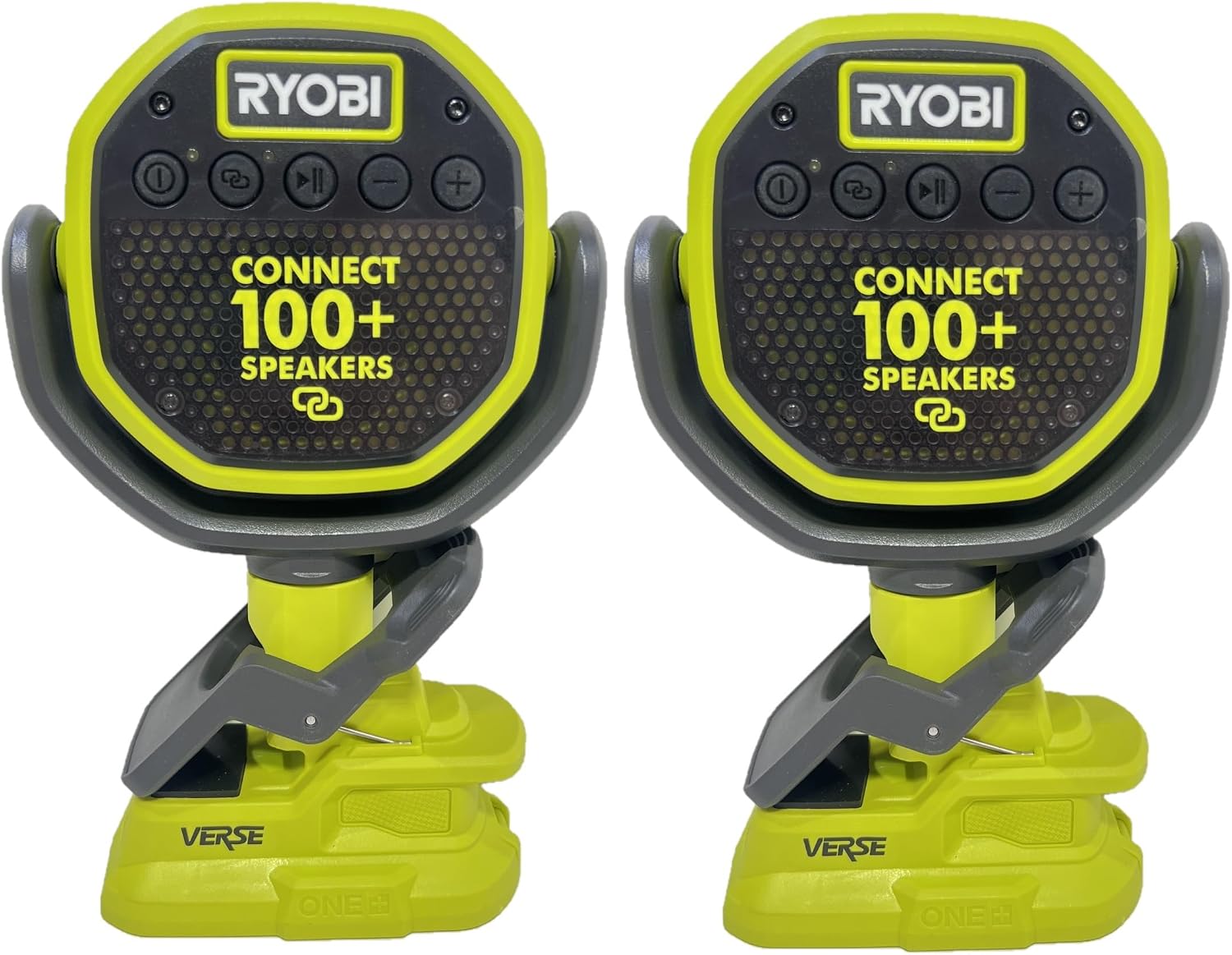 RYOBI ONEAND 18V Cordless Verse CLAMP Speaker 2-Pack Tools ONLY PCL615B-PCL615B