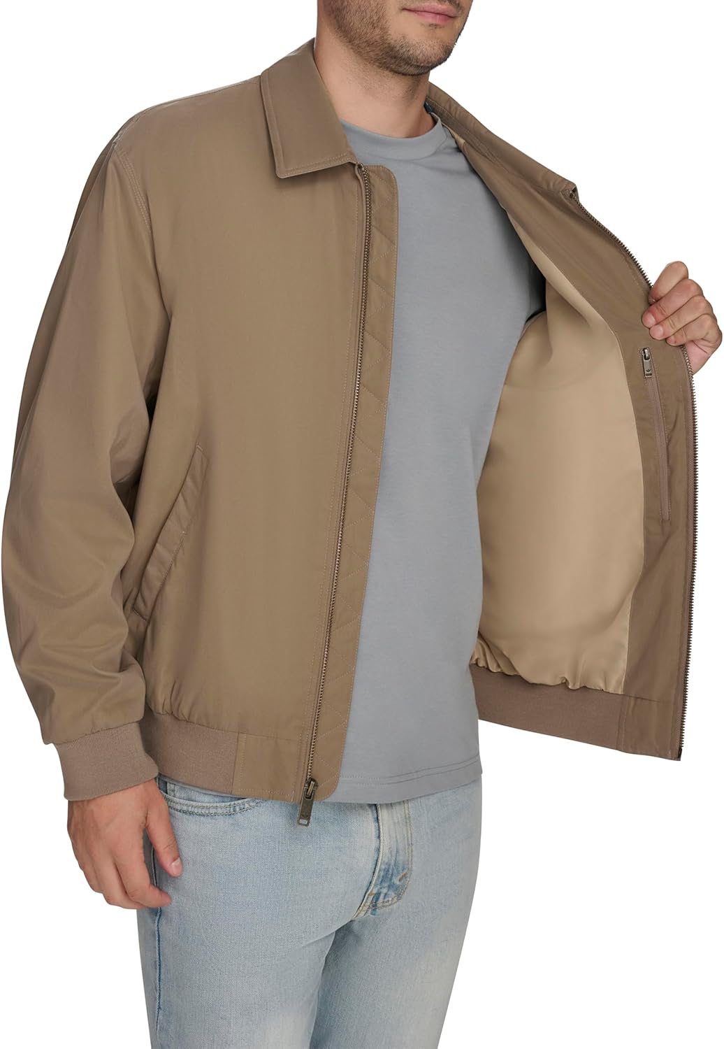 Dockers Men's Microtwill Golf Bomber Jacket