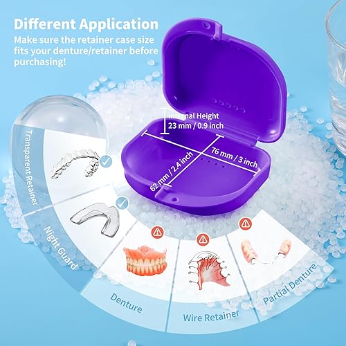 Miniatura 4 de Annhua Funda protectora bucal dental para ortodoncia con orificios de ventilación, soporte para dentadura, caja de alineador transparente para el