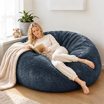 Combet Bean Bag,Starry Blue4FT | Bean Bag Chair with Filler Super Soft Plush Suitable for Bedrooms Comfy Lounge Reading Chairs