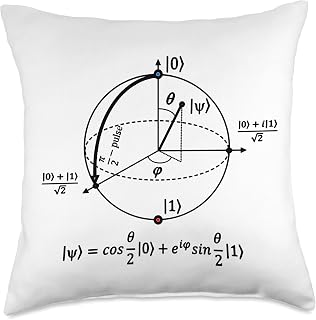 bloch sphere of quantum information, physics and science Throw Pillow