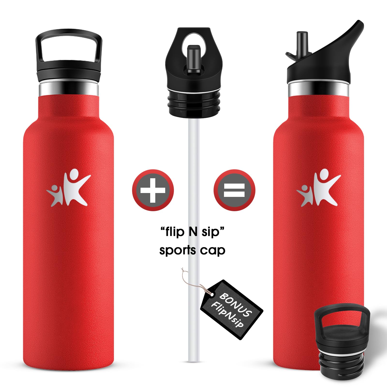KollyKolla Bottiglia Termica Bambini 500ml, Borraccia con Cannuccia, a Prova di Perdite, senza BPA, Borraccia Termica a Doppia Parete, Facile Pulizia, per Bambini, Sport, Palestra, Viaggio, Gym