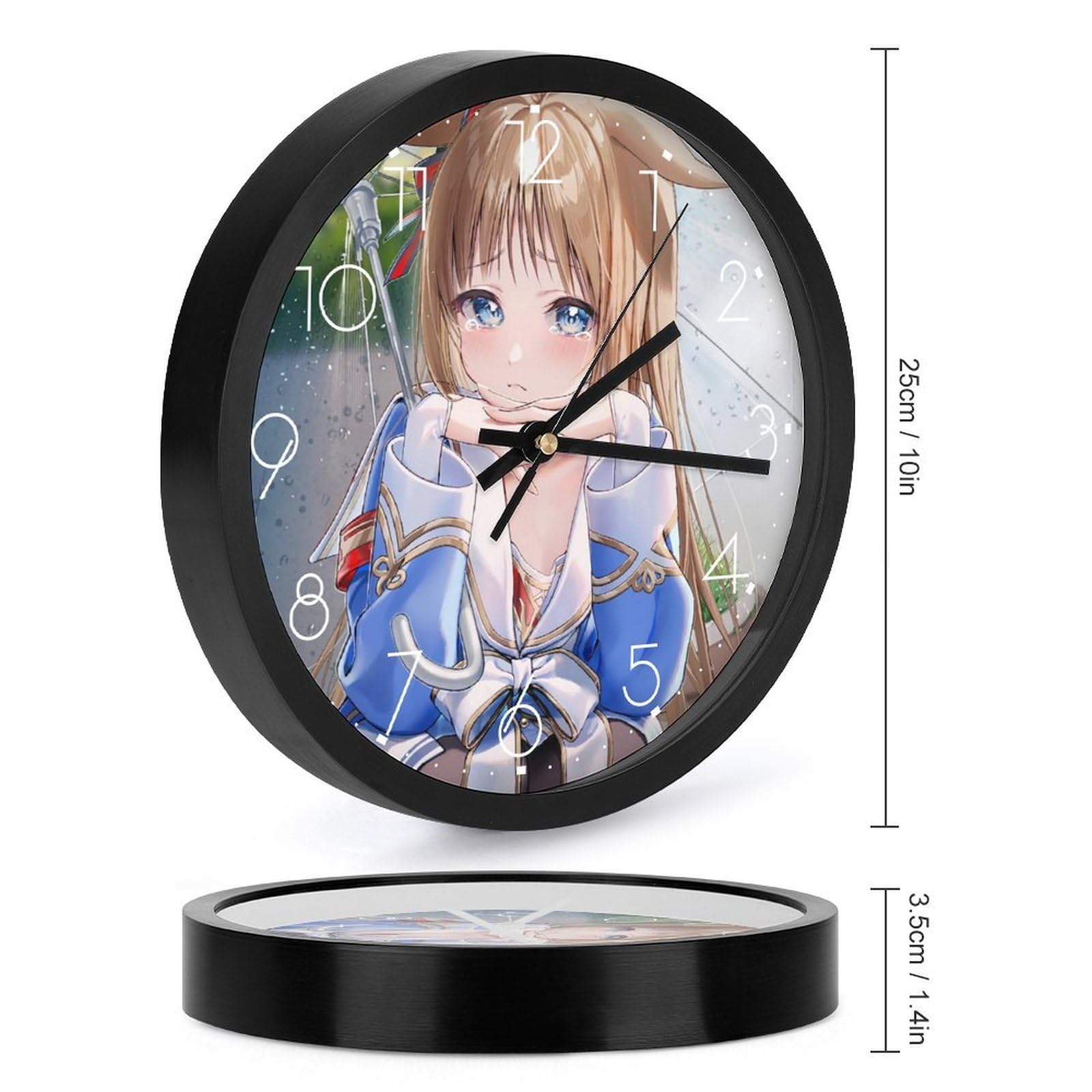 Amazon.co.jp: 掛け時計 泣いている女の子 アニメ 壁掛け時計 かけ時計