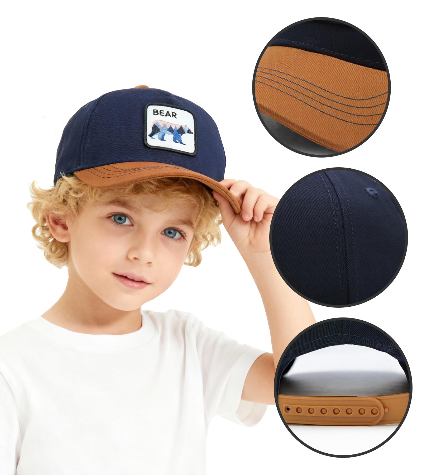 Casquette Enfant Garçon Fille Chapeau Baseball Snapback Tout-Petits 2-7 Ans