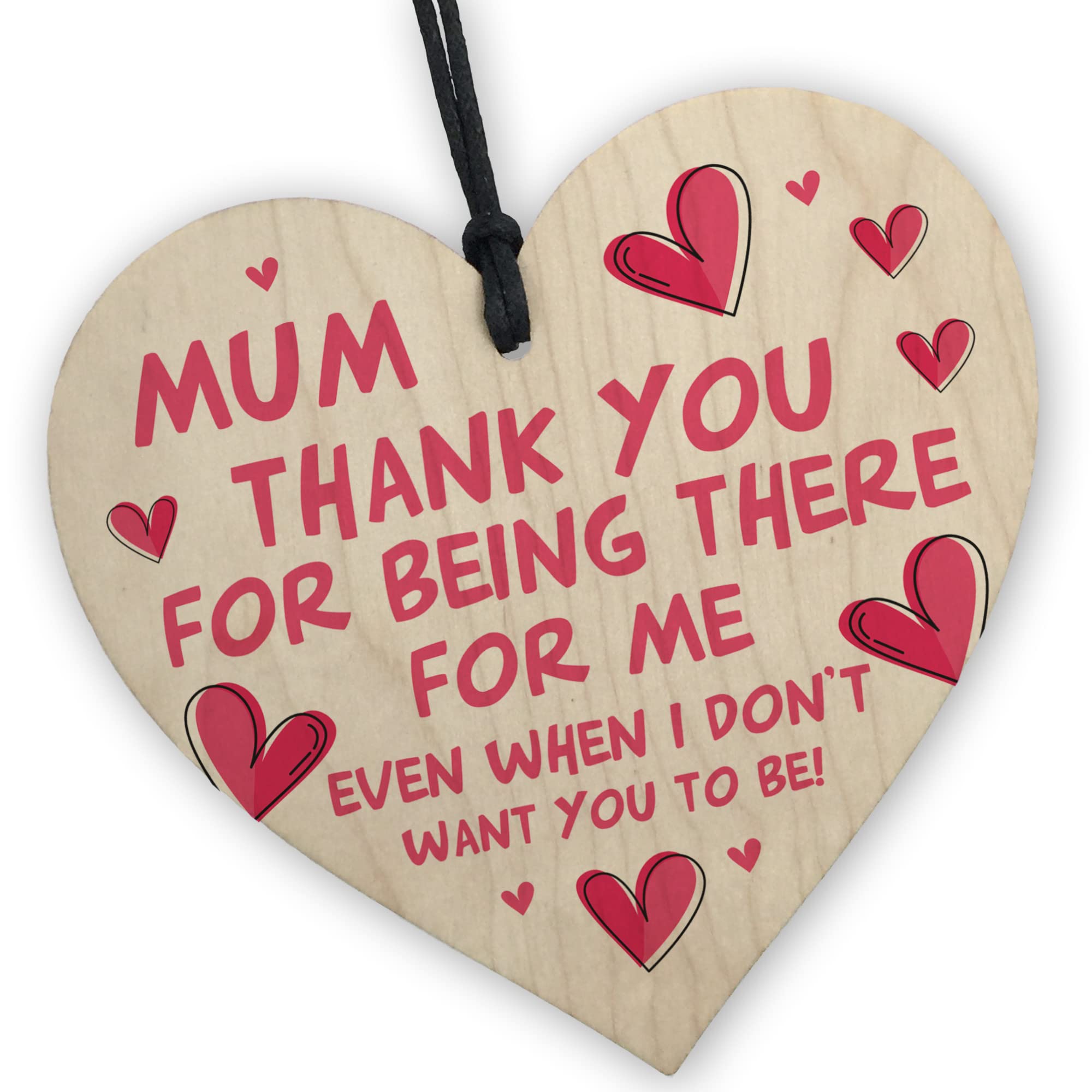 Red Ocean Wooden Heart Gifts for Mum - Mother's Day to Show Your Love and Appreciation - Mum Birthday Gifts - Gift For Mum From Daughter Son
