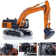 US in Stock, LESU 1/14 RC Hydraulic Excavator Model Aoue Zx490 Metal Remote Control Heavy Digger Car 6Ch Valve Light 6Ch Electrical Slip Ring Hobby Grade Model for Ages 14+