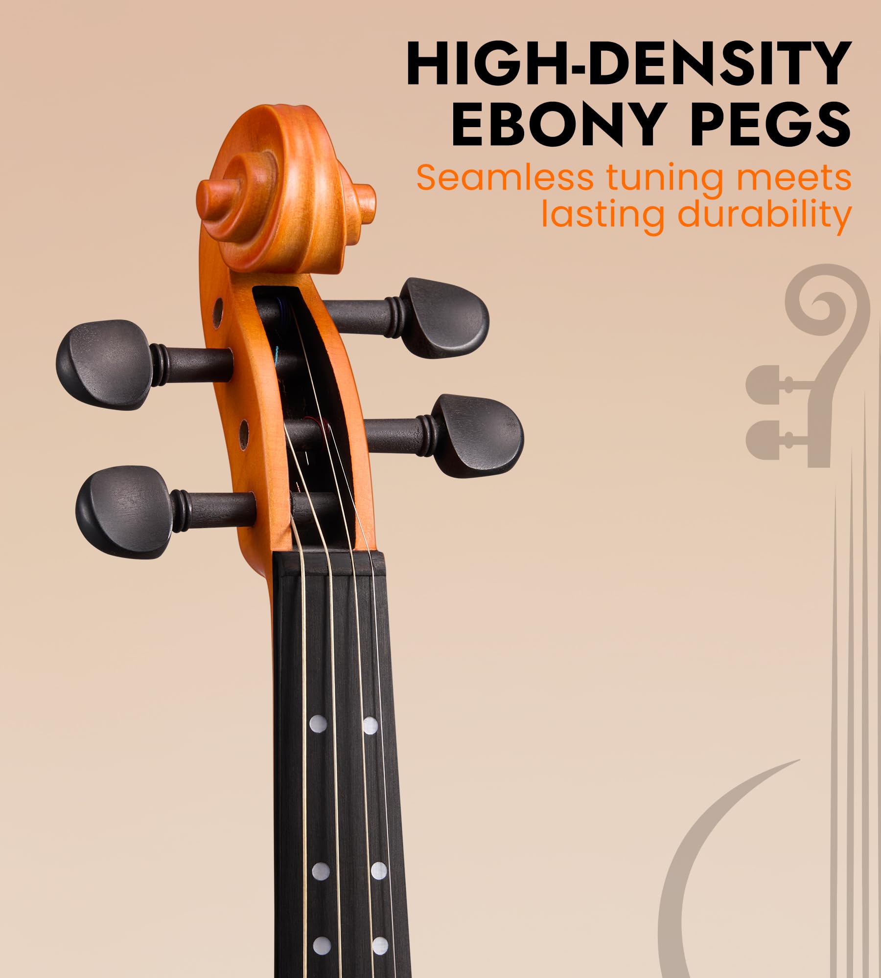 Tostar Akustische Violine in voller Größe 4/4 Violine Set Starter Kit mit Tragetasche, Violinbogen, Steg, Kolophonium, Schulterstütze, Aufkleber, Anleitung extra Saiten für Anfänger, Retro, matt