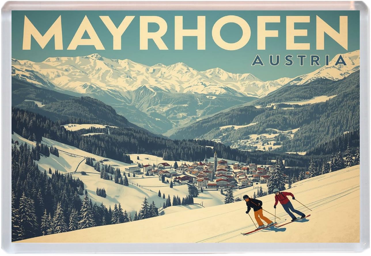 Mayrhofen - Austria - Jumbo Artistic Fridge Magnet 96 x 67mm BBSFHM3121