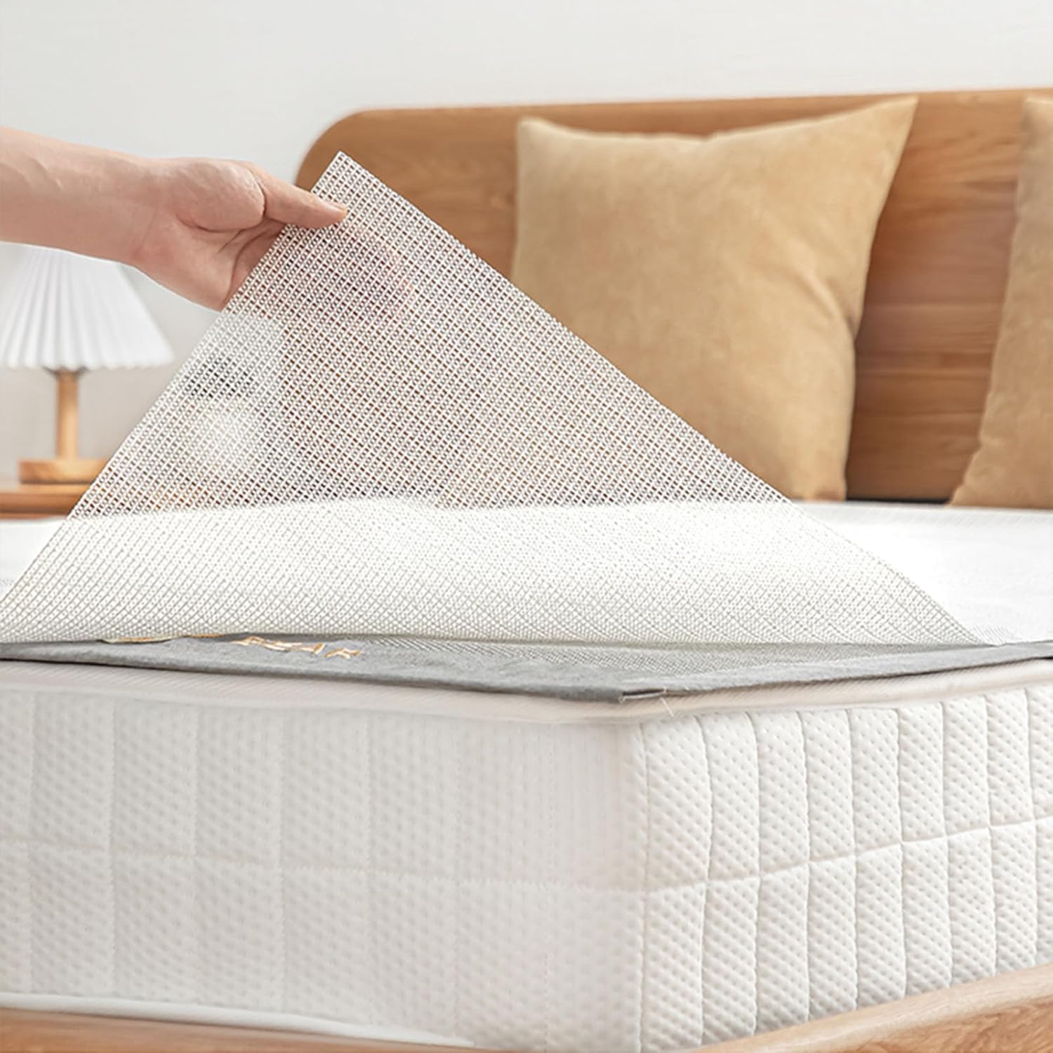 Multi-Purpose Non Slip Gripper Pad - Anti Skid Mat for Sheets, Mattress, Sofa Cushion, Cooling Mat, Keep in Place, Cut to Any Size, Washable, White(Size:120cmx200cm/47X79in)