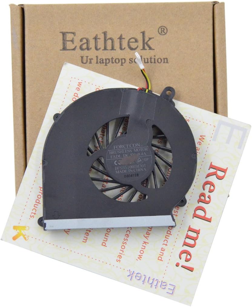 Eathtek New Laptop CPU Cooling Cooler Fan for HP Compaq Presario CQ57-210US CQ57-212NR CQ57-214NR CQ57-217NR CQ57-218NR CQ57-229WM CQ57-310US CQ57-314NR CQ57-315NR CQ57-319WM CQ57-339WM CQ57-386NR CQ57-410US CQ57-439WM CQ57-489CA CQ57-489WM series