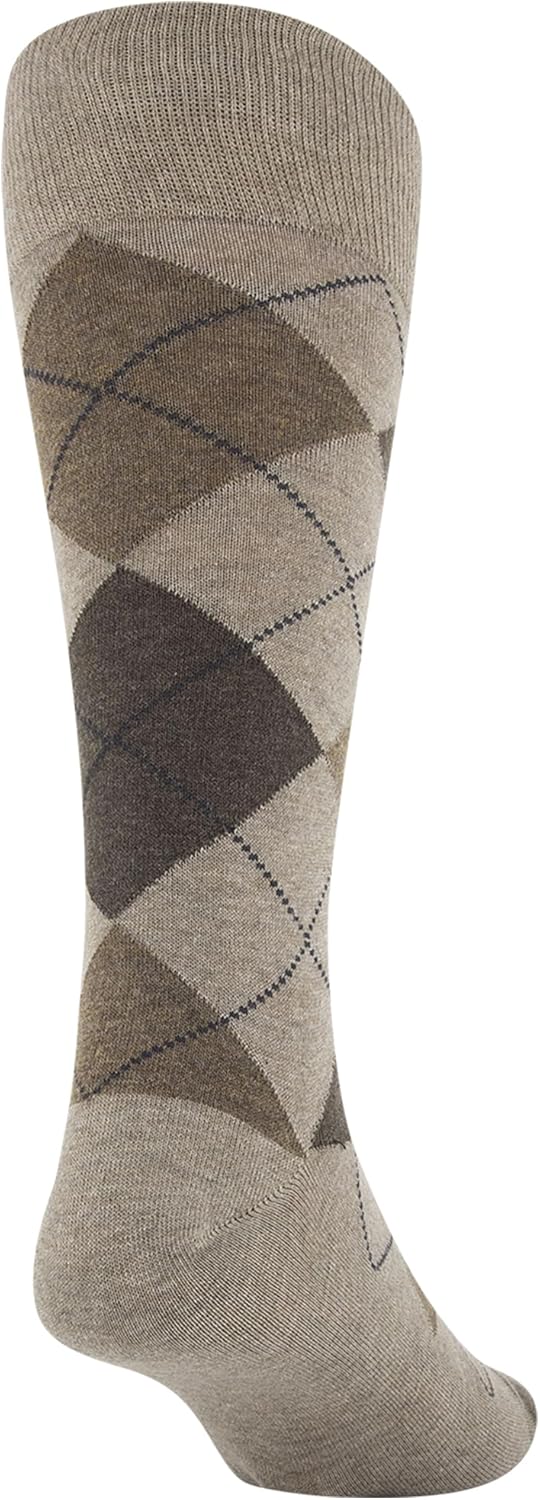 GOLDTOE mens Carlyle Argyle Crew Dress Socks, 3-pairs - Image 4