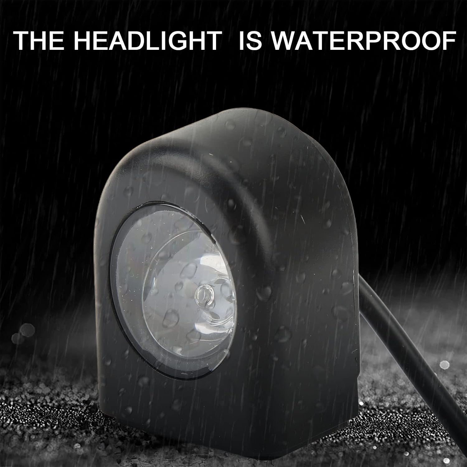 Electric Scooter LED Headlight, Water Proof Night Riding Warning Safety Lamp 6M Irradiation Range Front Light Spotlight for M365 M365PRO image 2