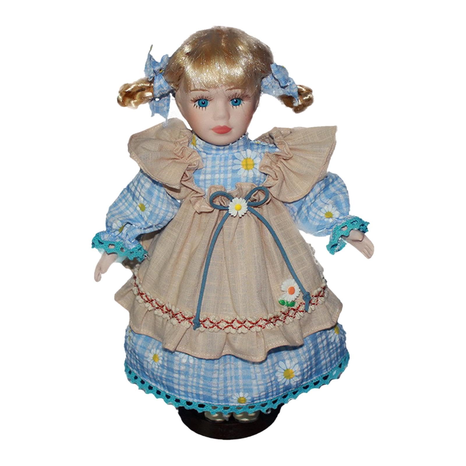 Enakshi® Dress up Porcelain Doll Elegant Ceramic Doll for Desk Decoration Friend Gift Blue|Collectibles-image-36