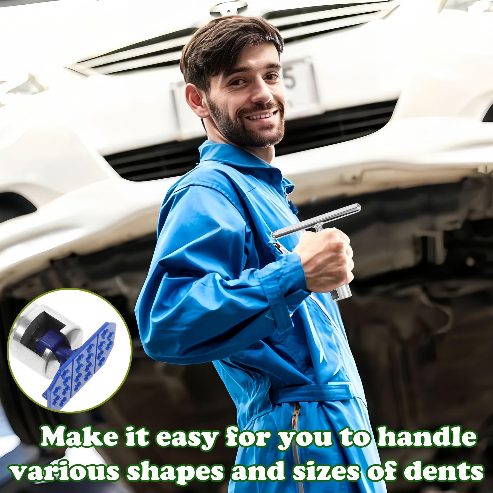 Tirabolli per carrozzeria auto kit 31 pezzi T-bar leva estrattore ammaccature carrozzeria blu e rosso riparazione auto fai da te elettrodomestici officina
