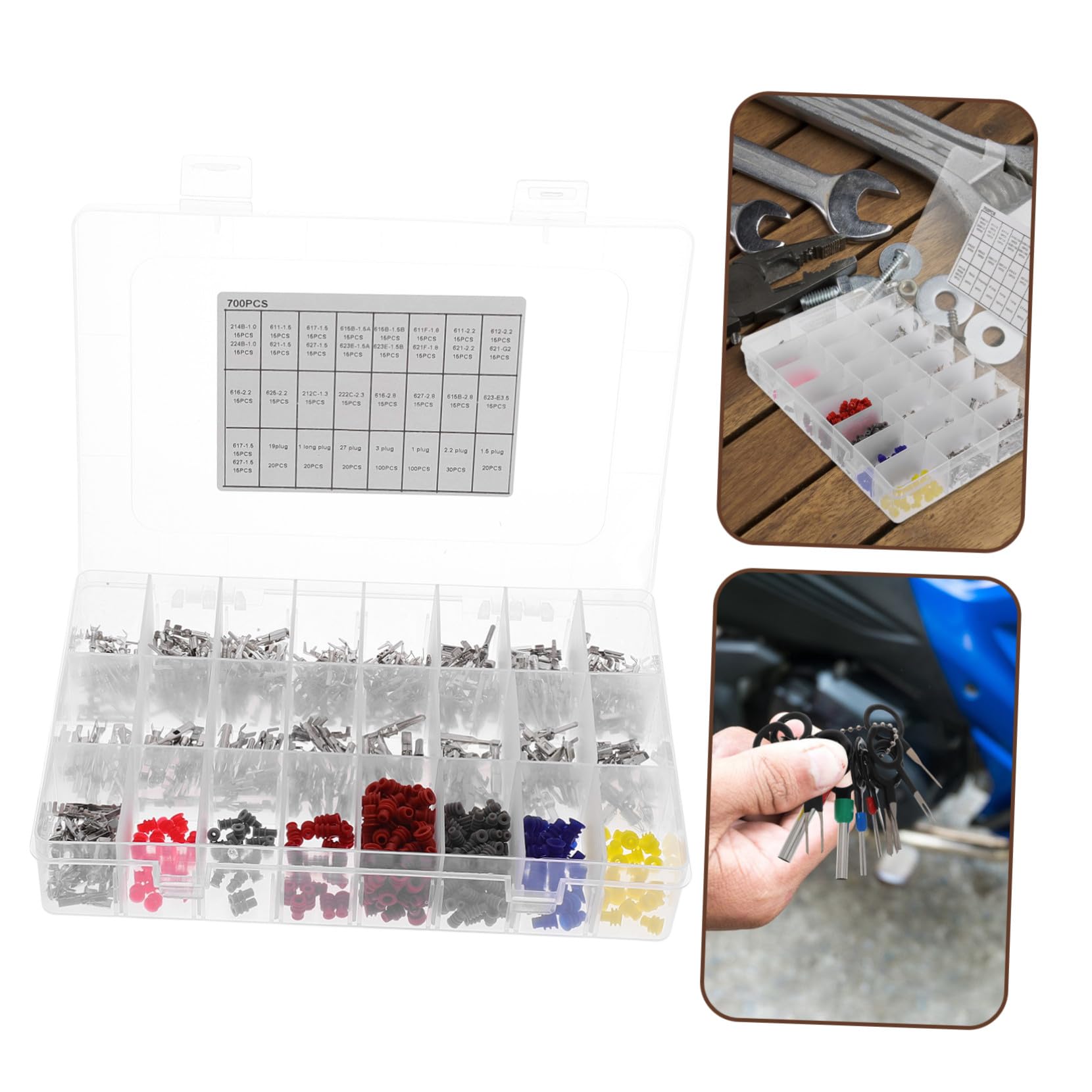 Kit de Connecteurs Automobiles à Broches, 700 Pièces, Alliage Plastique