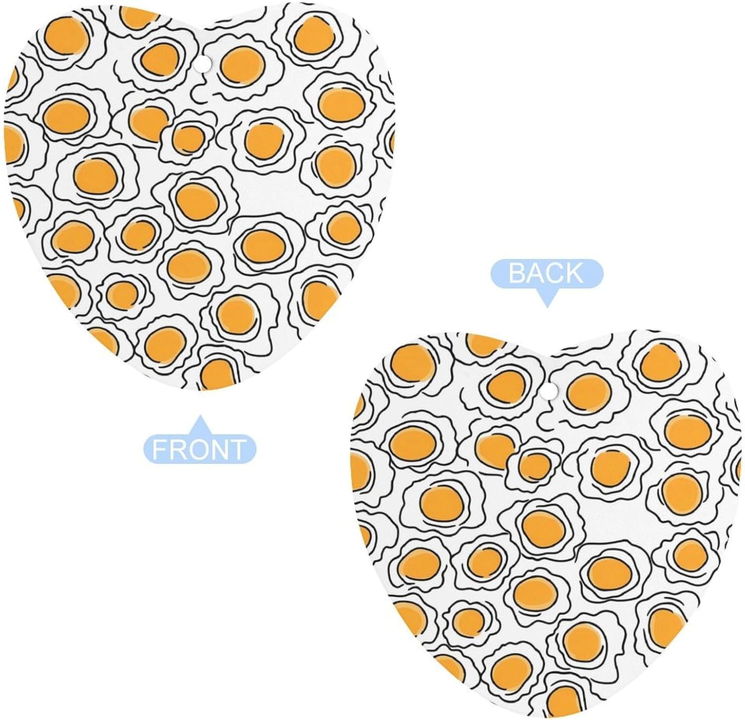 Fried Eggs Poached Eggs Car Air Freshener Hanging Car Scent Cards Decor Interior Accessories