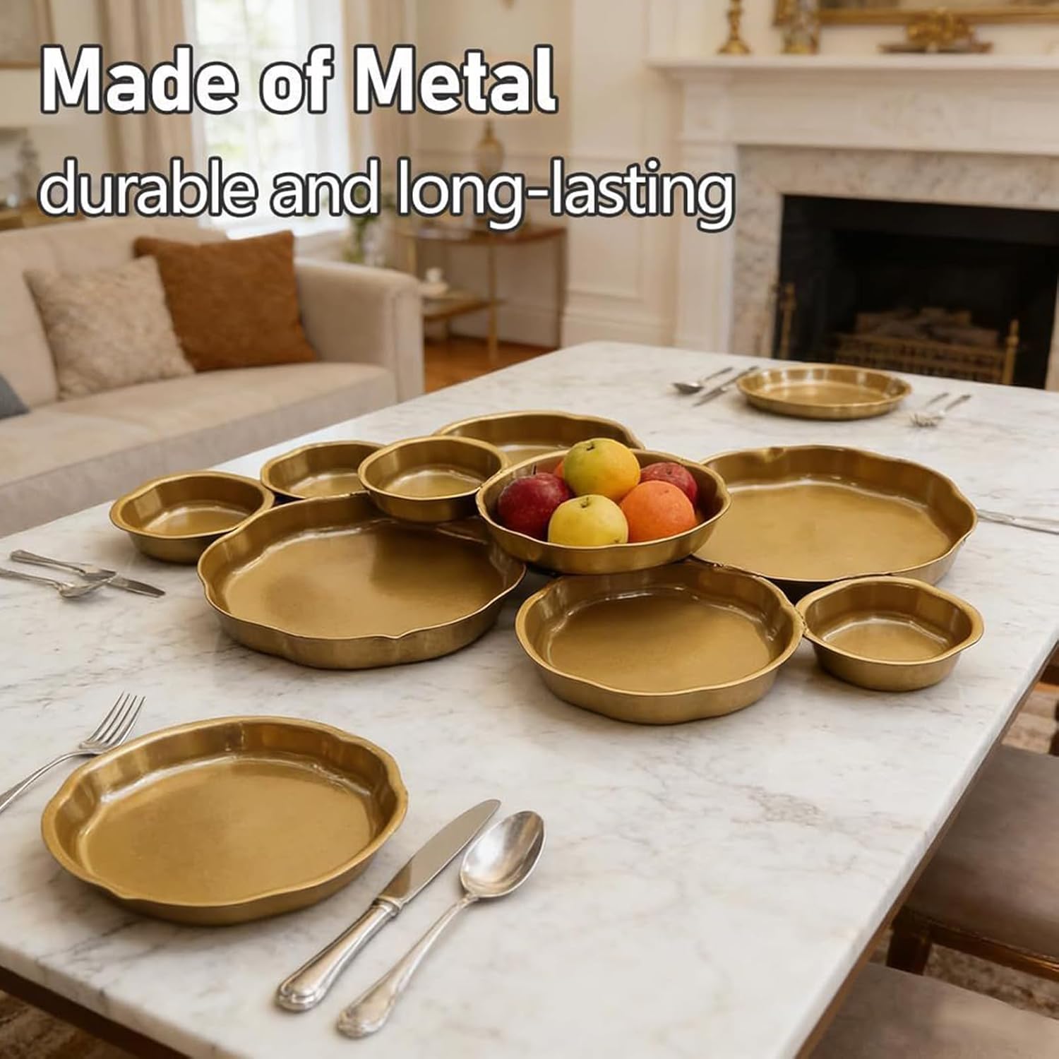 クラスターサービストレイ | スナック、ポテトチップディップトレイ,9個 セット ラウンド サーブ ボウル クラスター 丸い 盛り付