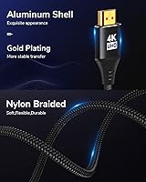 Vista 7 de Cable USB C a HDMI de 15 pies 4K a 60 Hz, cable USB tipo C a HDMI de alta velocidad para oficina en casa, [compatible con Thunderbolt 3] con iPhone