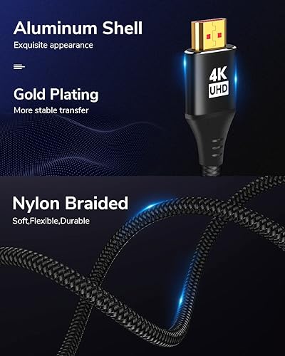 Miniatura 7 de Cable USB C a HDMI de 3 pies 4K a 60 Hz, cable USB tipo C a HDMI de alta velocidad para oficina en casa, compatible con Thunderbolt 3 con iPhone 15