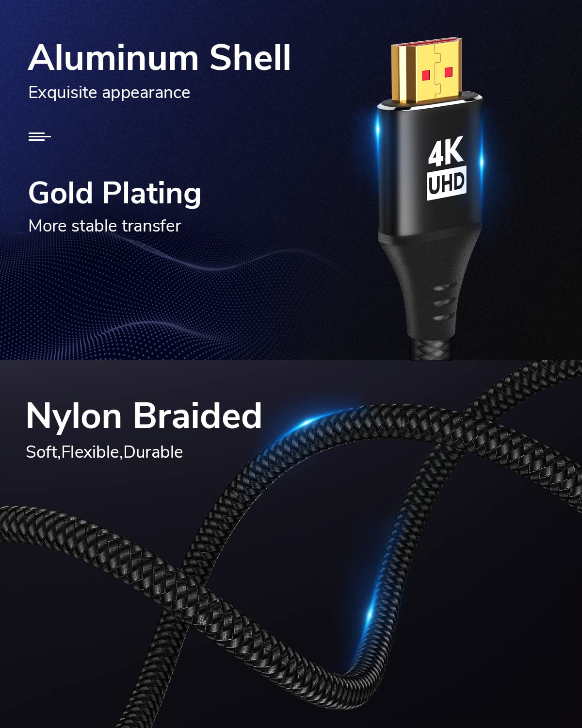 Kabel USB C na HDMI 4K przy 60 Hz, szybki kabel USB typu C na HDMI do domowego biura, kompatybilny z Thunderbolt 3, MacBook Pro/Air 2020, iPad Air 4, iPad Pro 2021, iMac, S20, XPS