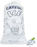 Vista 10 de Bolsas de hielo de 8 libras con cordón, 50 bolsas de hielo para máquina de hielo, bolsas de cubitos de hielo reutilizables de alta resistencia