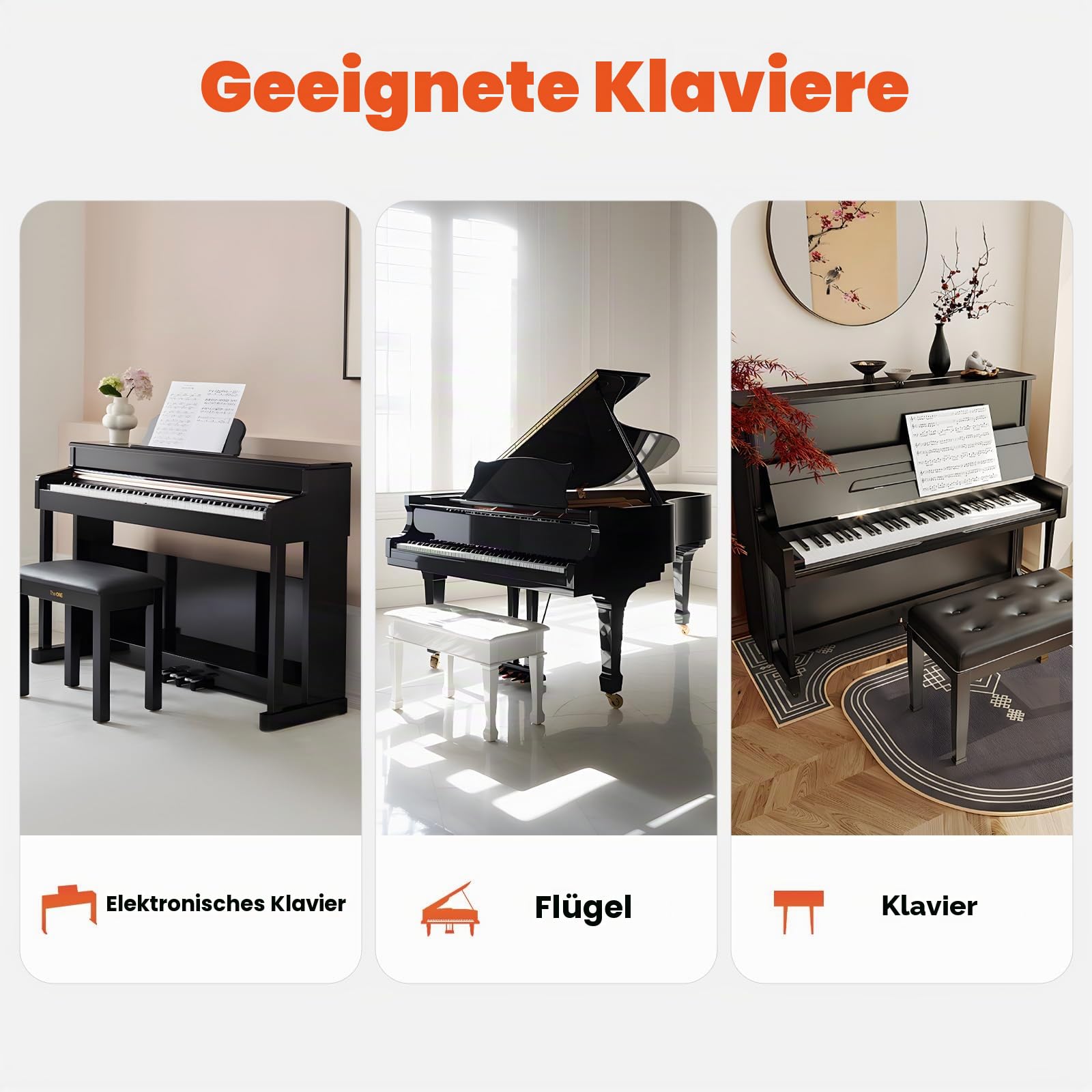 Klavier Extender Pedal Bank für Kinder | Klavier Pedalverlängerung | Höhenverstellbar mit 3 Pedalen | Kinder Klavier Lehren Hilfe Zubehörteil Schwarz