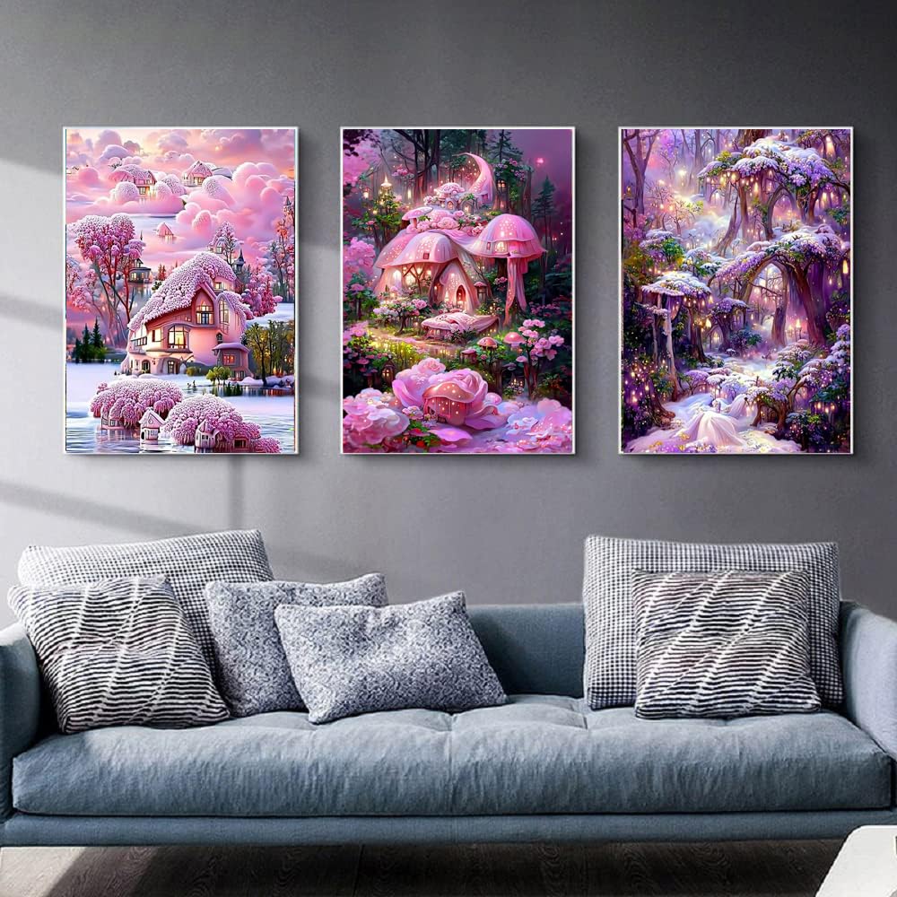 Mapoor 6 Kit Diamond Painting Per Adulti - Paesaggi 5D, 30,5x40,6 Cm Ciascuno, Confezione Completa Con Gemme E Strumenti, Fai Da Te Per Decorazione Casa