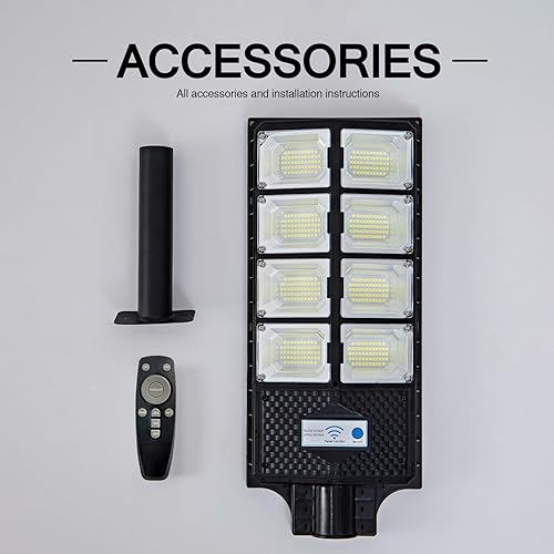 Miniatura 9 de Farolas solares para exteriores, impermeabilidad IP67, con sensor de movimiento, control remoto y auto del atardecer al amanecer, LED brillante de