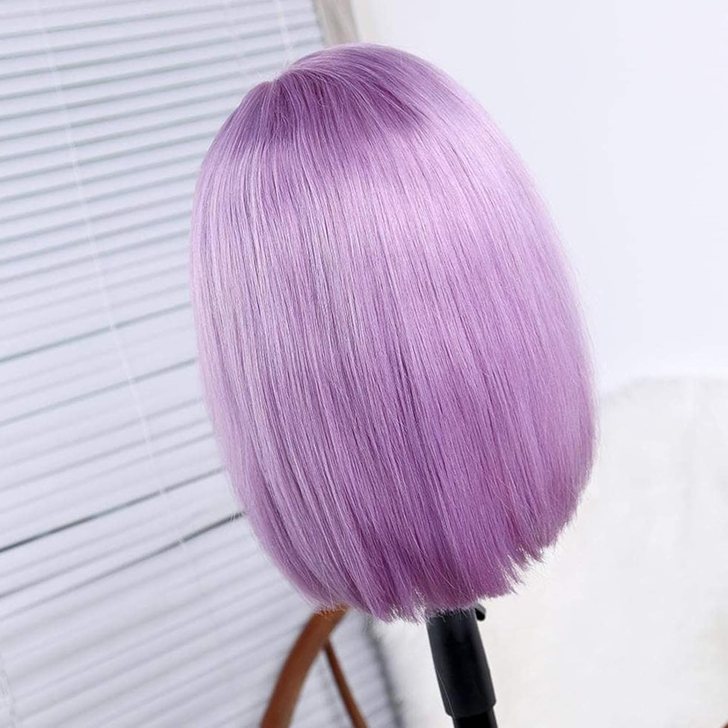 13X4 HD Lace Front Bob Wig Bob Wig Human Hair (10in, T Bob-purple)
