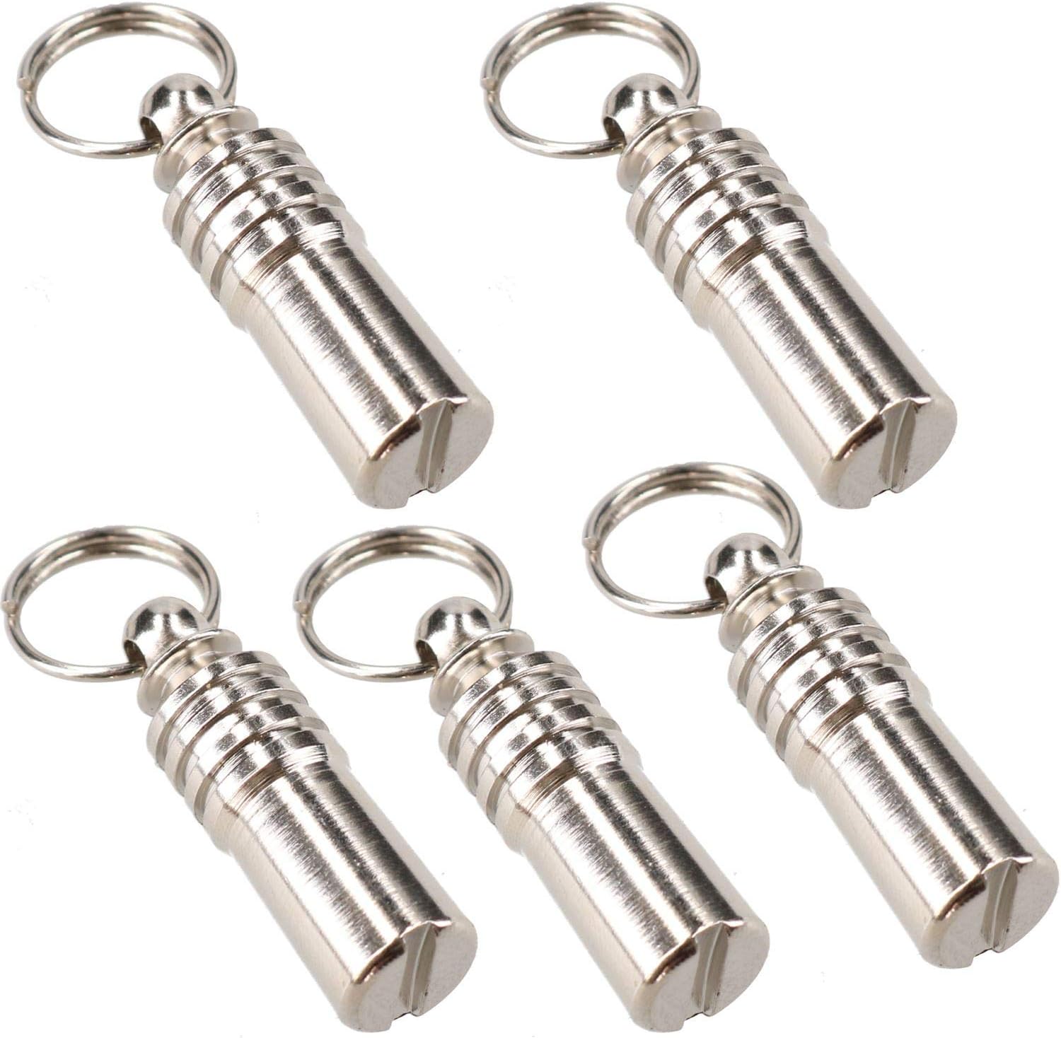 AB Tools Dog Cat Pet Identity Tube ID Tag 3cm with 0.5cm Round Barrel 5 Pack