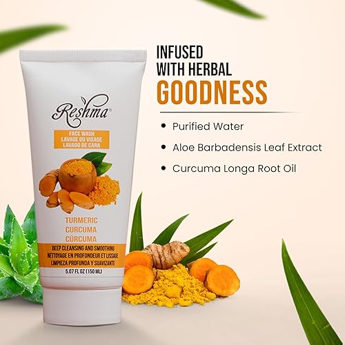 Miniatura 5 de Reshma Beauty Nuevo lavado facial de cúrcuma  Limpiador para todo tipo de piel y piel opaca  Lavado facial suave para el acné  Para manchas oscuras