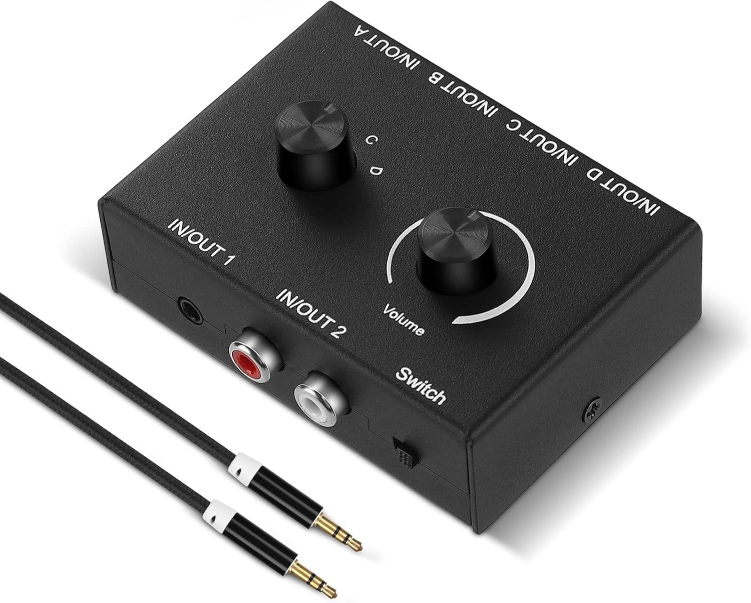 3.5mm Audio Switch, 4 in 1(3.5mm/R/L) Out,(3.5mm/R/L) 1 in