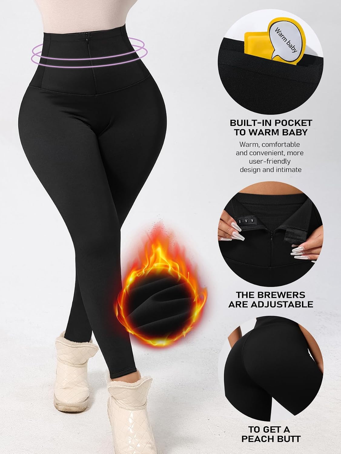 Plue Size Women's High-Waist Sculpting Yoga Pants - Tummy Control & Booty Lifting Leggings for Gym, Running & Yoga