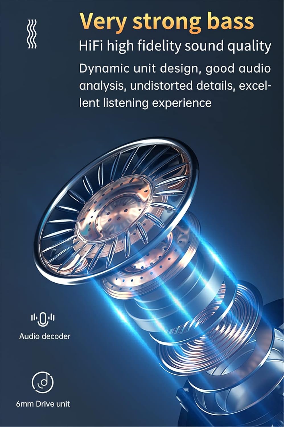 TWS Wireless Dual Bluetooth 5.0 Earbuds HiFi Quality Sound Charging Case & Power Display Touch Control IPX7 Waterproof Headsets in Ear with Built-in Mic