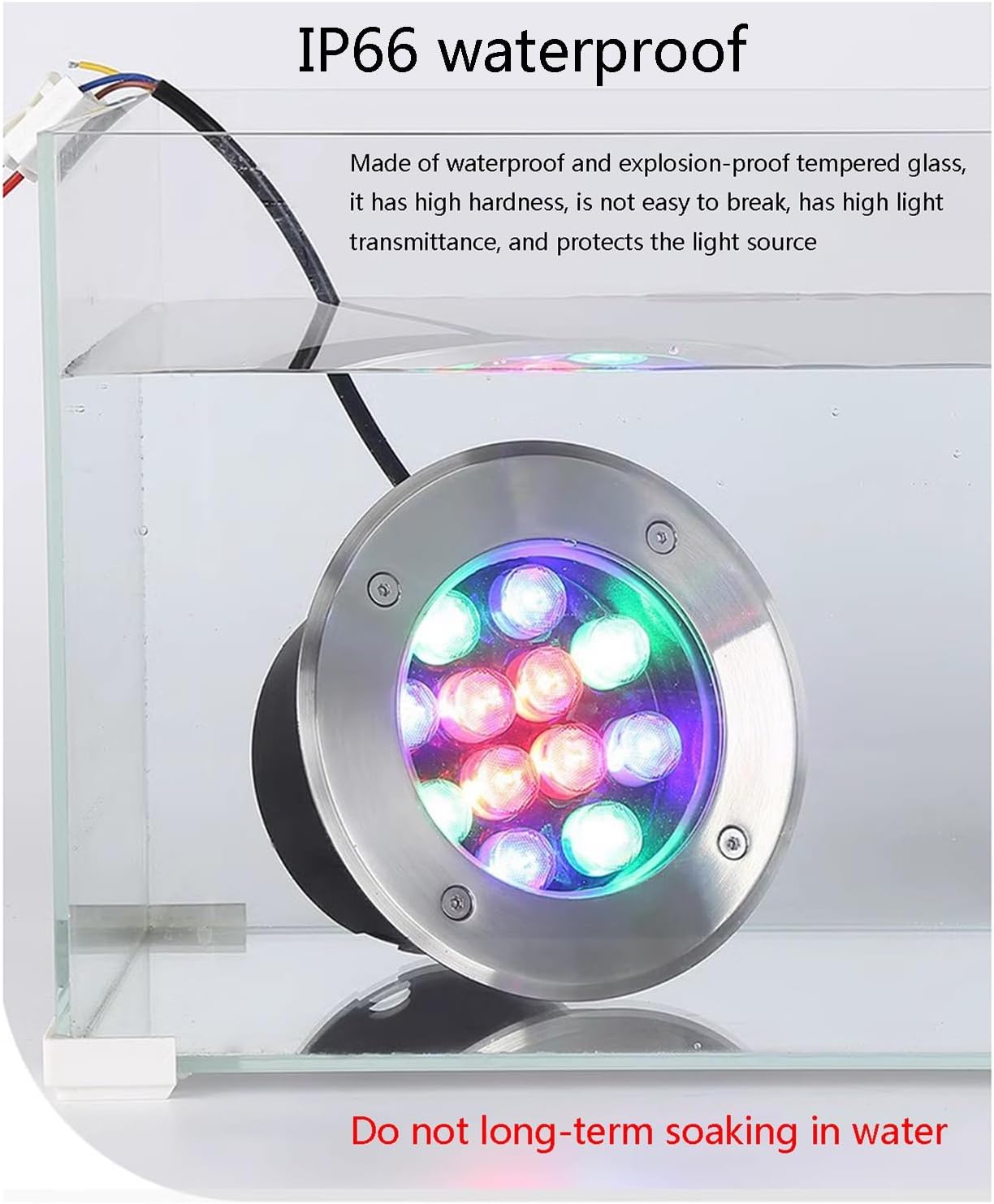 Garden Underground Lamp LED Buried Light IP66 Waterproof Outdoor Ground Light AC85-265V for Patio, Pathway, Yard, Lawn, Outside House Landscape Lighting (Yellow 12W)