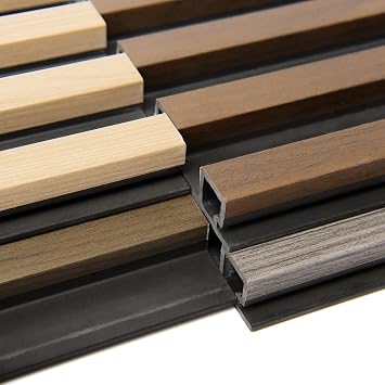 Art3d 6 x 6 in WPC 3D Fluted Wood Slat Wall Panel, Sample Packs - 4 Colors