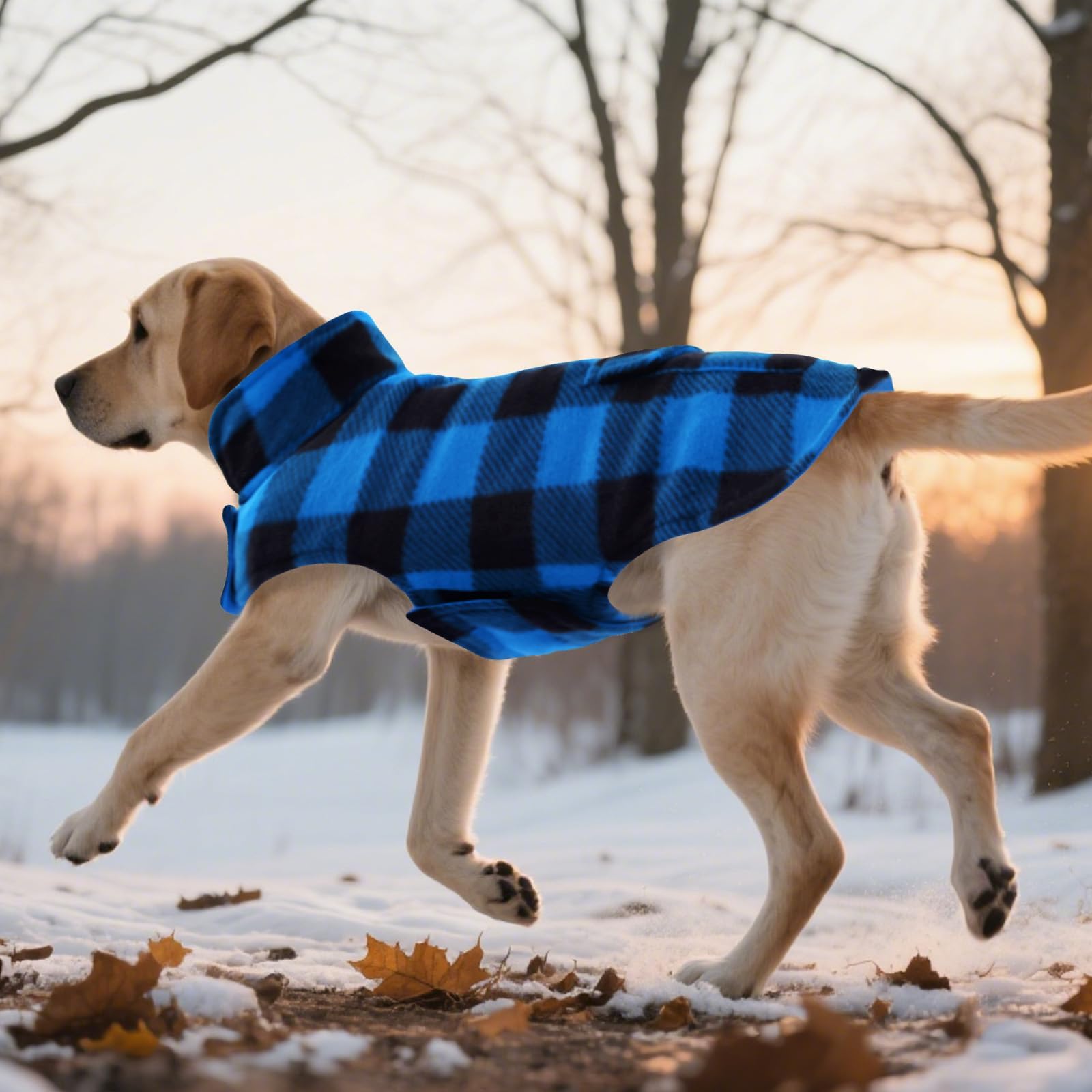 ASENKU Hundemantel Winter XL – Wasserdicht Hundejacke für Grosse Hunde | Warm gefüttert, Tasche, Klettverschluss, Doppelseitig. Winterjacken & Wintermäntel Ideal für Labrador, Golden Retriever