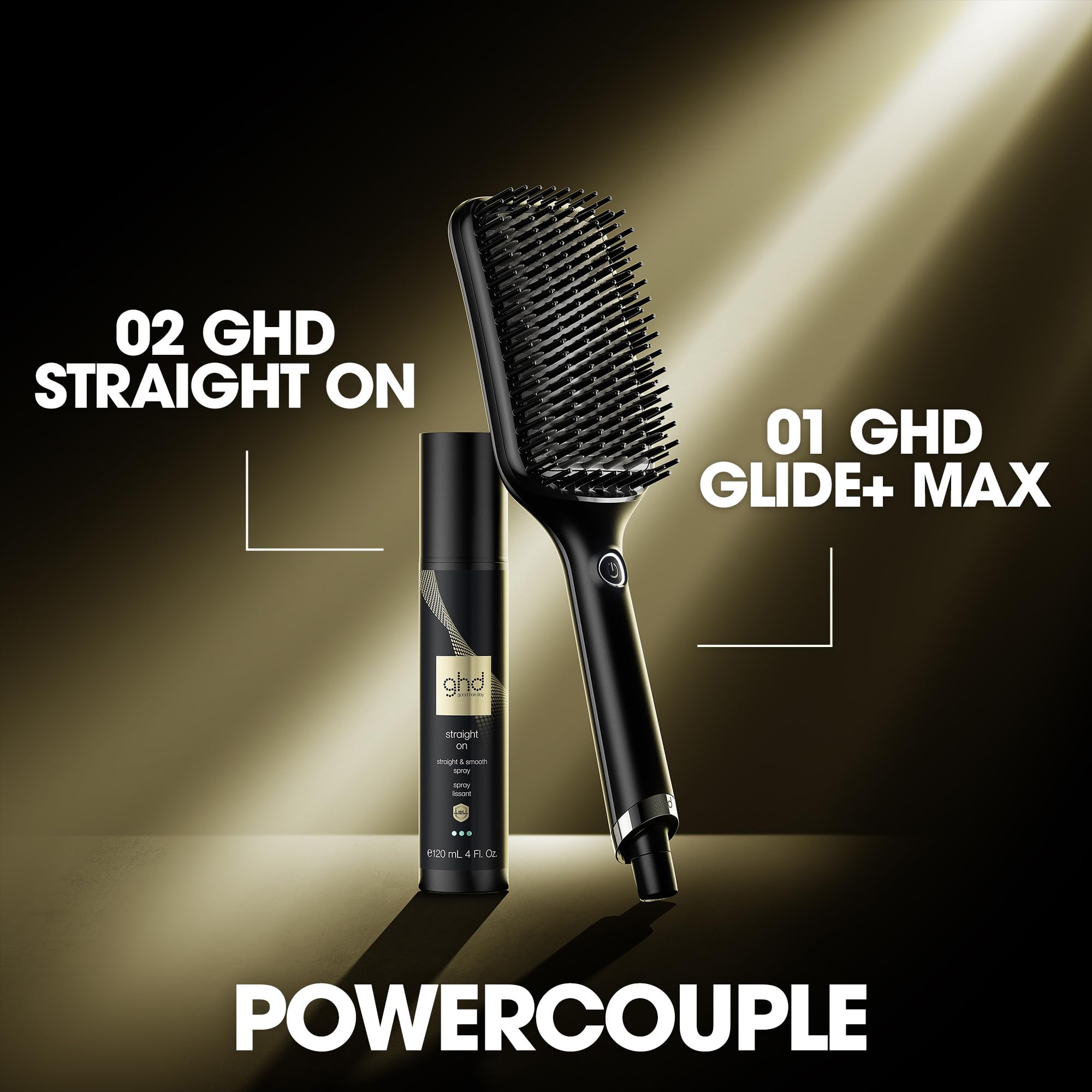 ghd glide+ max Hot Brush: Haarglätter Bürste für dicke & lockige Haare | Hot Brush für schnelles & einfaches Styling, sleeke Haare in nur einem Stylingzug, Anti Frizz, ohne extreme Hitzeschäden
