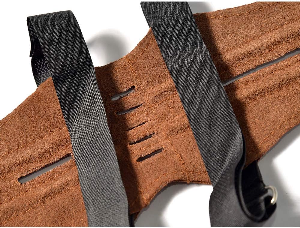 Universe Archery Leather Arm Guards | Bow Arm Protector 4 Strap Archery Guard in 2 Colors | High-Grade Adjustable Leather Armguard | Archery Sports Accessories (Brown) : Sports & Outdoors