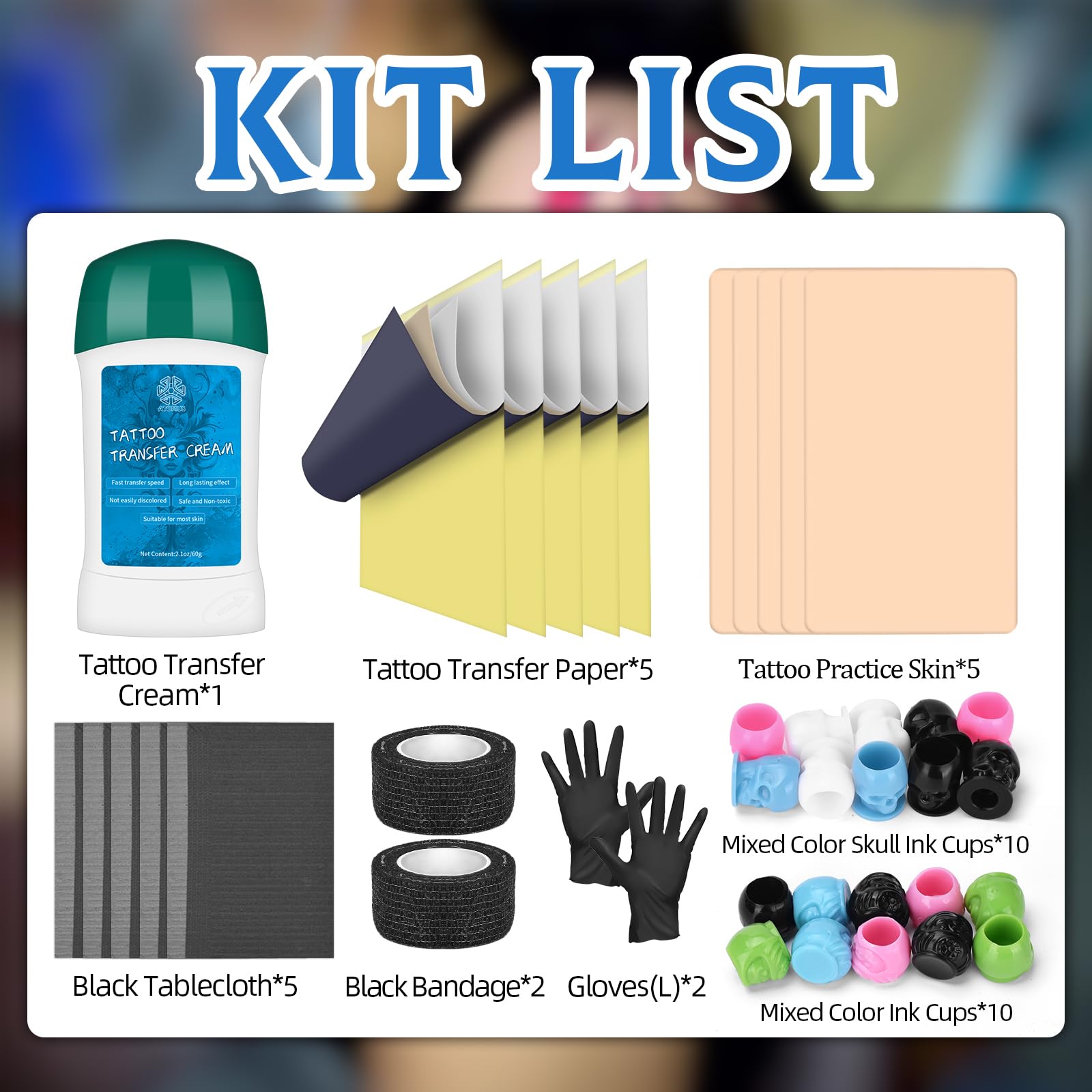 BAMTTOO Tattoo Practice Kit - Tattoo Transfer Practice Set - Multicolor - Not Water Resistant - Adult, En Storlek - Image 2
