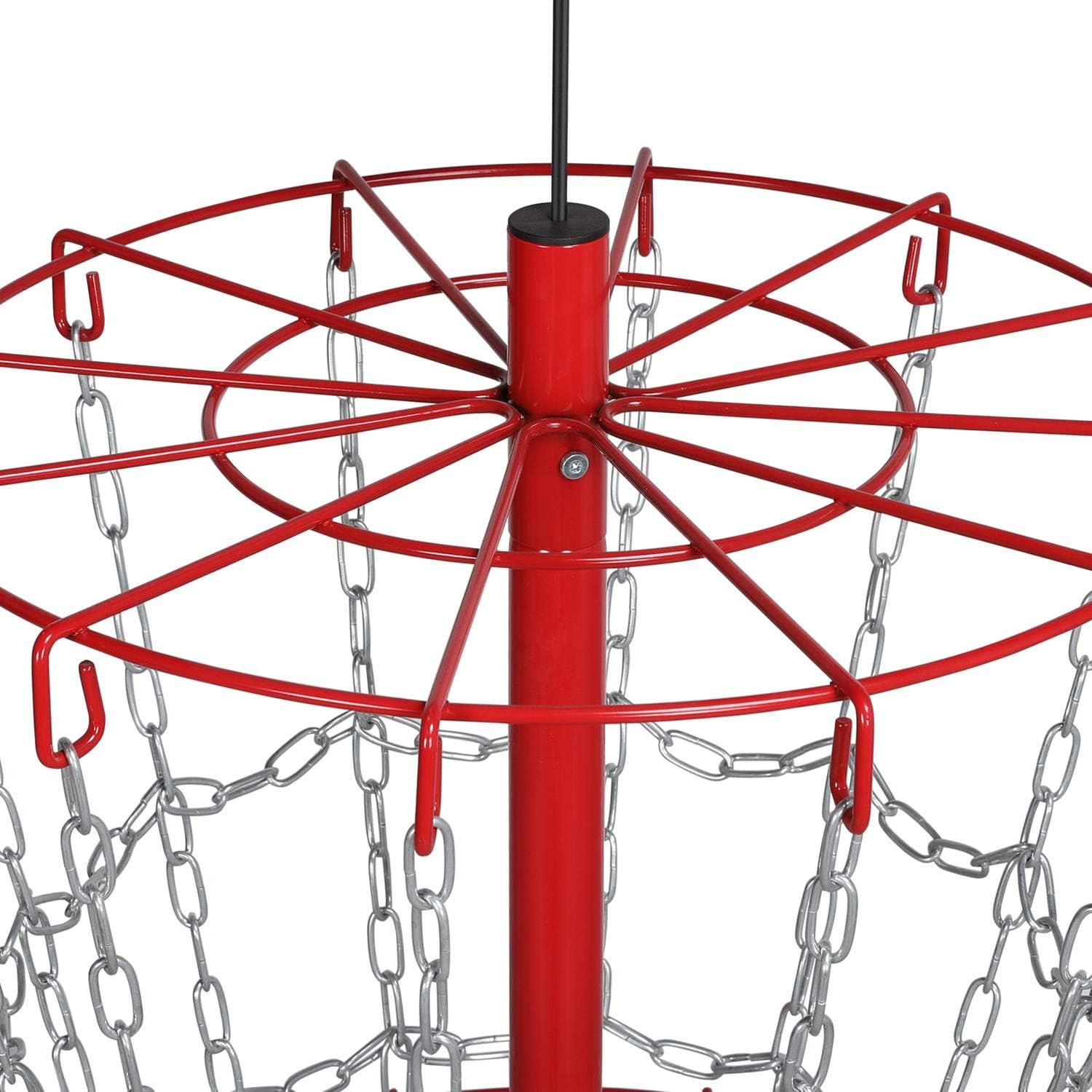 Topeakmart Portable Disc Golf Practice Basket Sport Disc Rack Disc Golf Discs Red