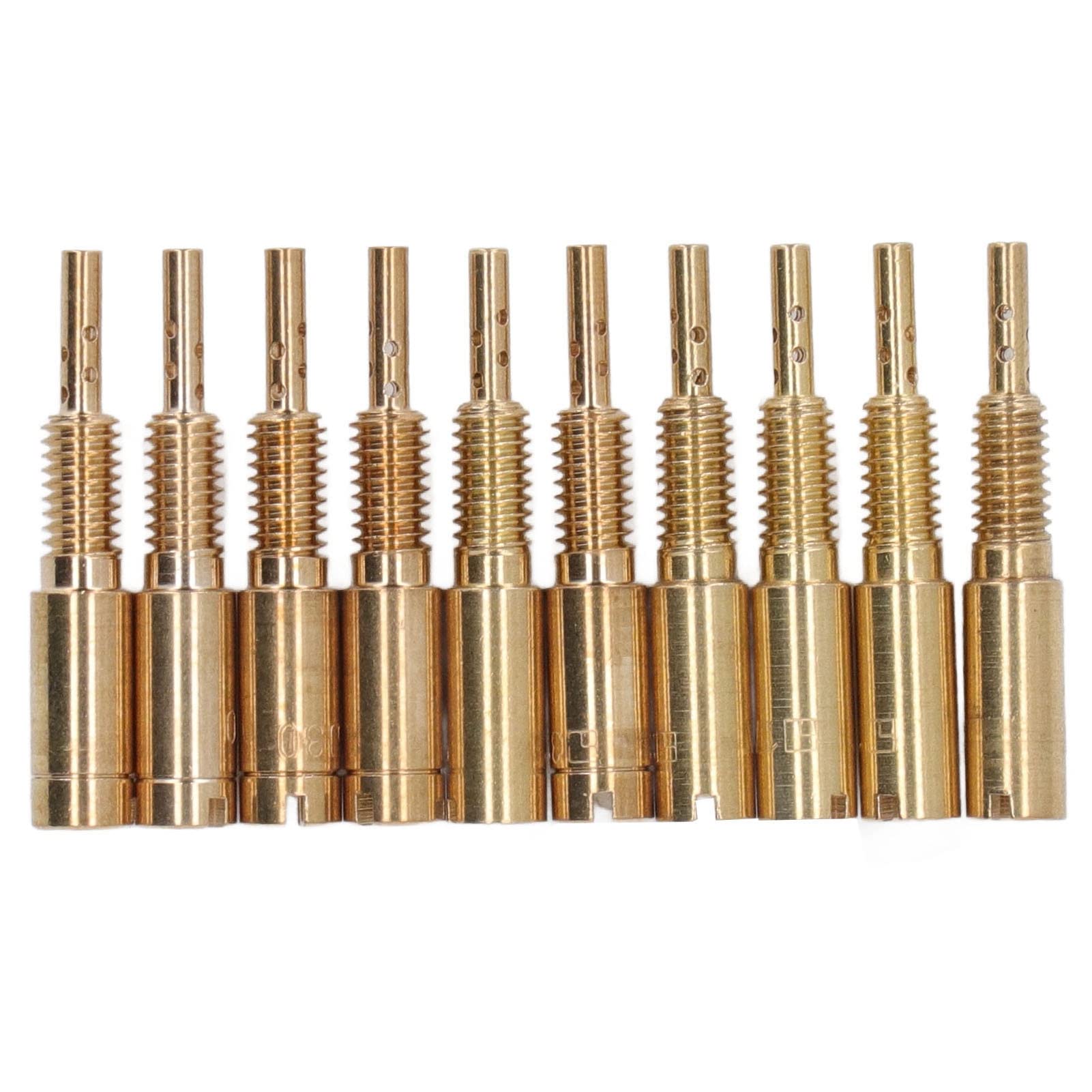 10 Pcs Carburetor Main Jet Kit, Carburetor Pilot Slow Jets Kit, Metal Carb Pilot Slow Jet 15‑25 30‑40 Fit for HS40 HSR42 HSR45