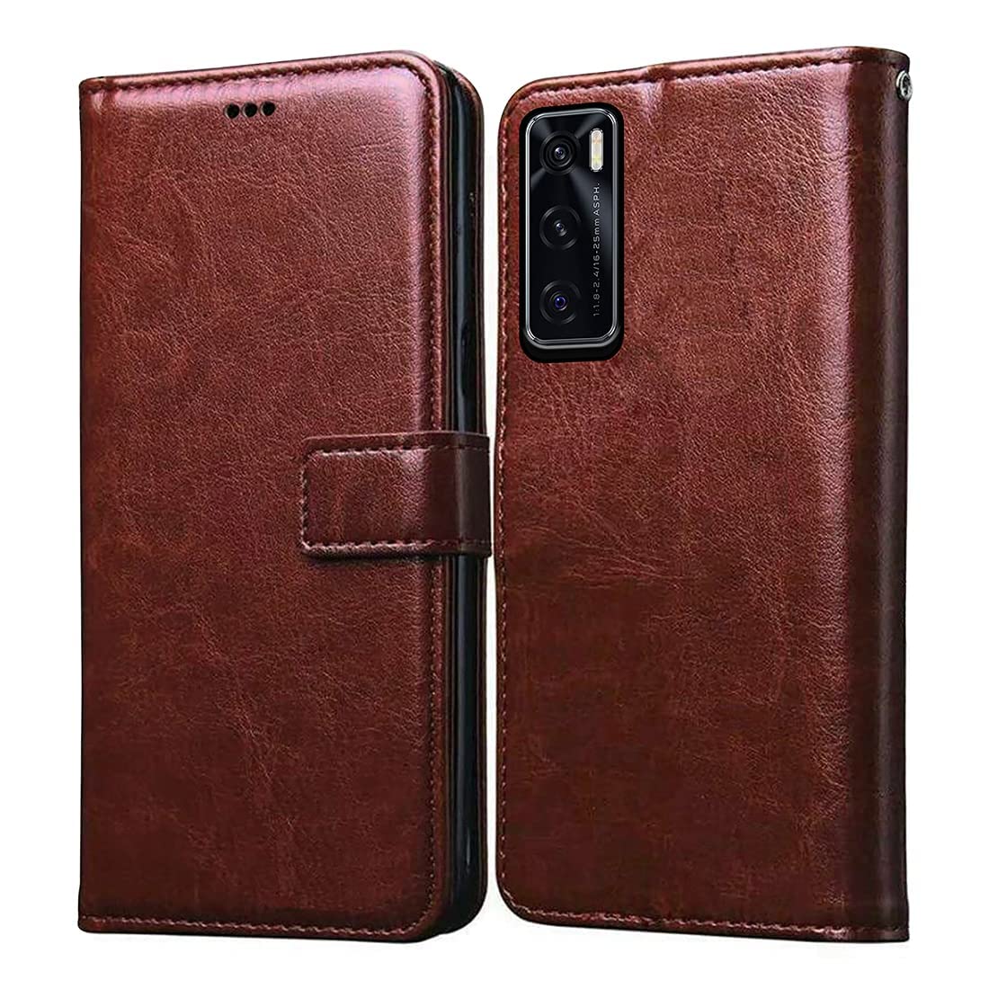 Amazon Brand - Solimo Flip Leather Mobile Cover (Soft & Flexible Back case) for Vivo V20 SE (Brown) (B08SCTWXJ5) Amazon Price History, Amazon Price Tracker