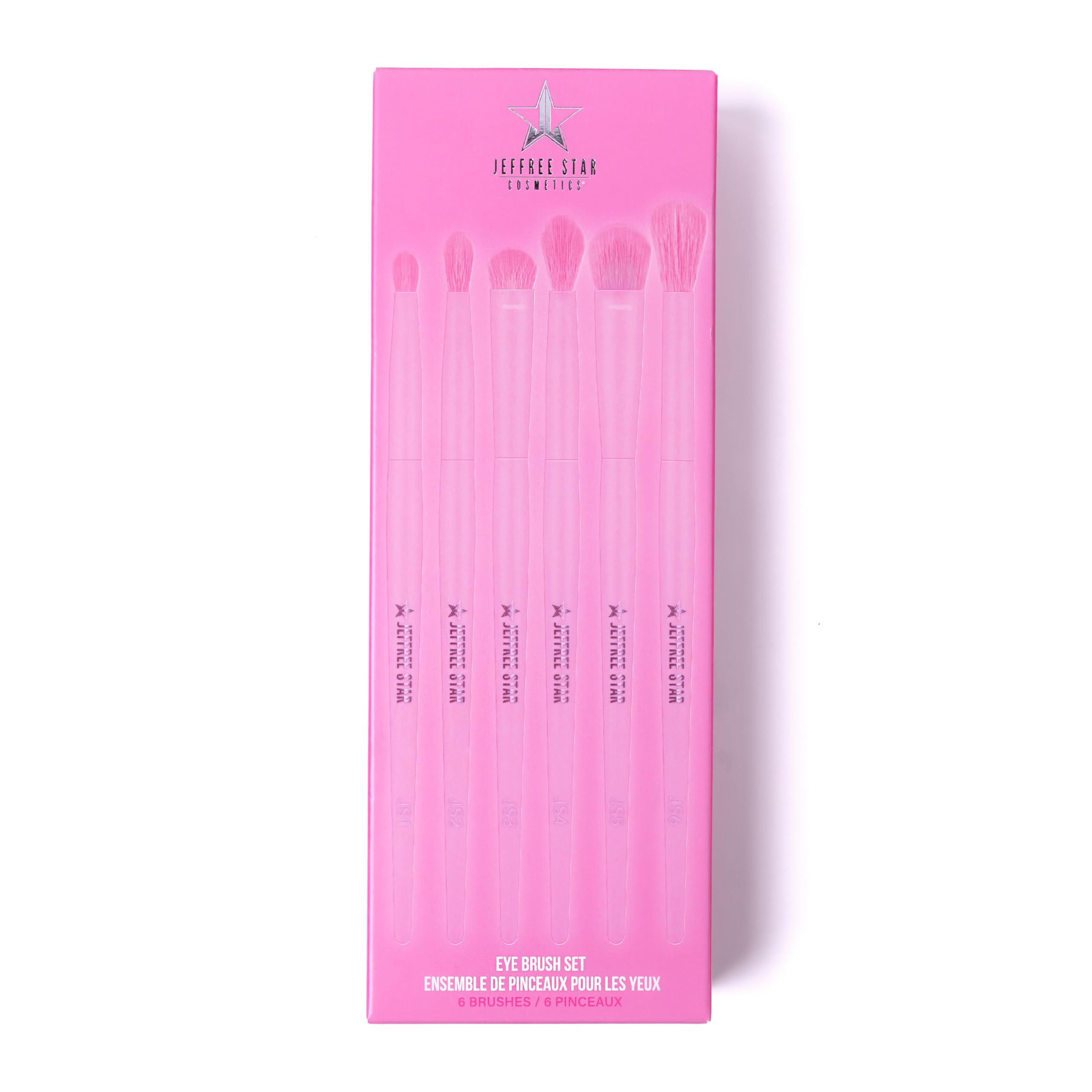 Jeffree Star Set di 6 pennelli professionali per trucco, setole sintetiche, cruelty-free e vegani, per l'applicazione e la miscelazione di ombretti