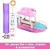 Barbie Dream Boat with Pool and Slide, Playset Includes 20+ Pieces Like Dolphin and Accessories, HJV37