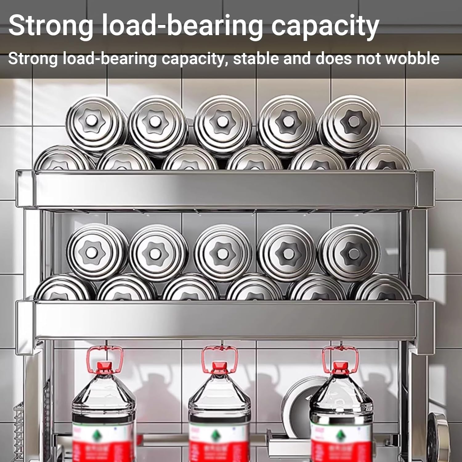 Escurridor de platos, organizador de cocina de acero inoxidable de 2 niveles para platos, vasos, cuencos y cubiertos
