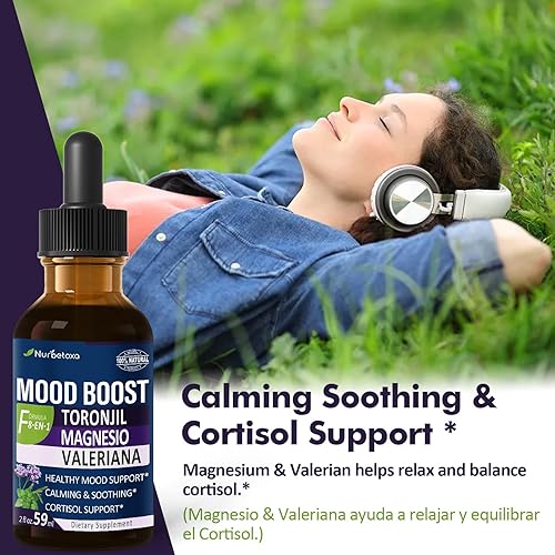 Miniatura 3 de Gotas para mejorar el estado de ánimo, Gotas de Citrato de Magnesio, Toronjil y Valeriana para Dormir y Ansiedad, calma natural, equilibrio de