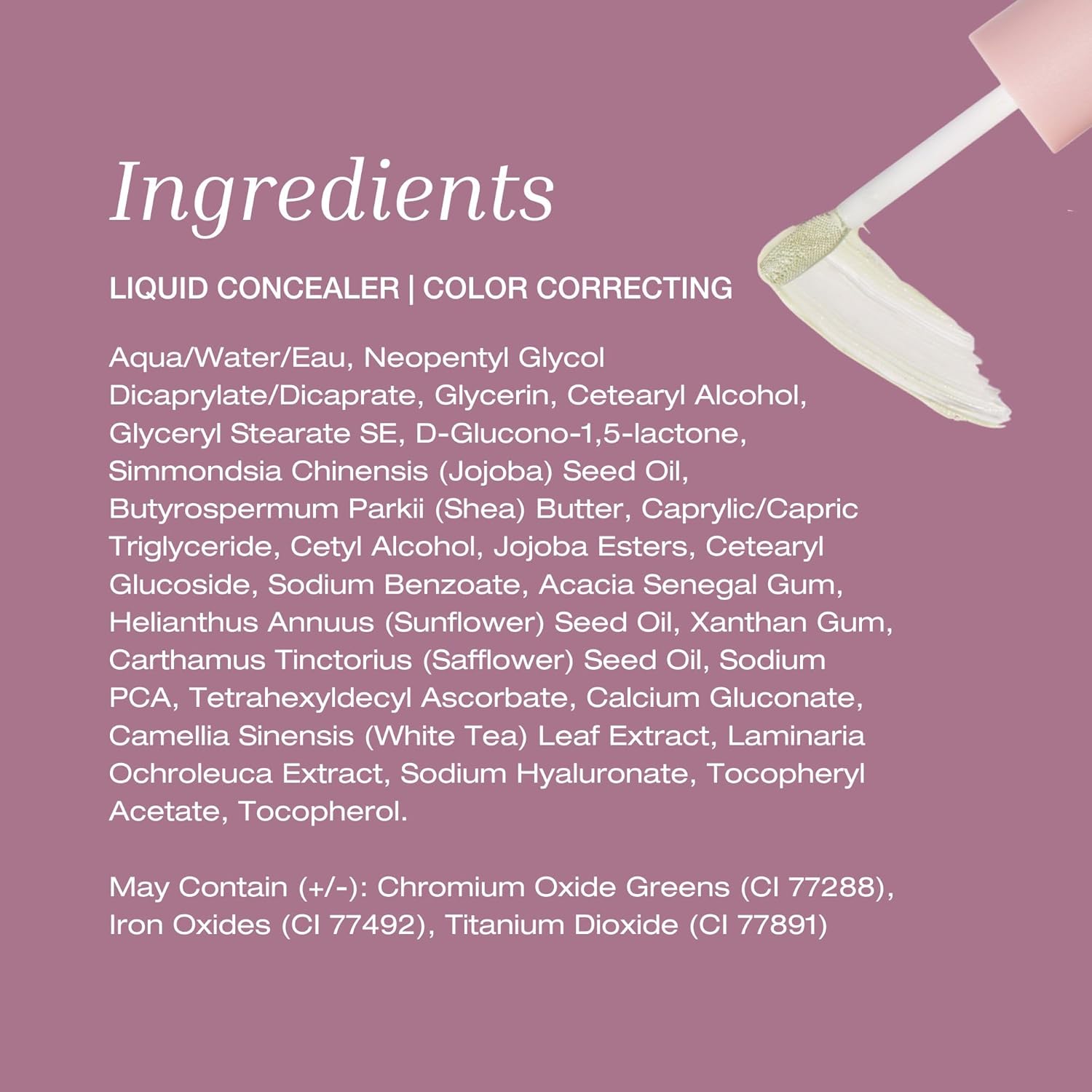 Mineral Fusion Color Correcting Full Coverage Concealer, 0.24 fl oz, With Vitamin C & Hyaluronic Acid, Lightweight Multi-Tasking Under Eye Concealer & Dark Spot Corrector, Vegan & Hypoallergenic - Image 6