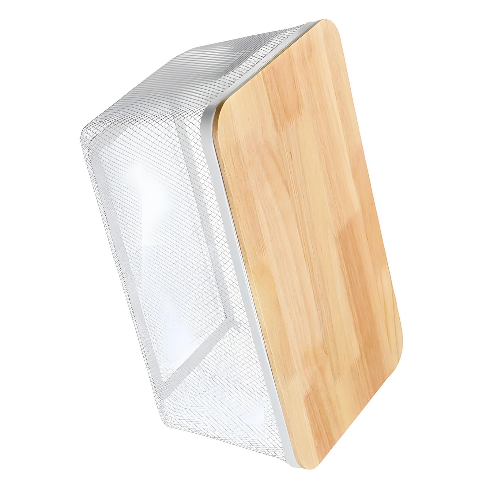 3 cestas de alambre de metal con asas de madera para cocina, baño y zona de trabajo, solución de almacenamiento, frigorífico y congelador